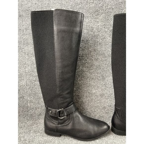 Alex Marie Black Leather Knee High Stretch Riding Boots Women's 6.5 - Picture 4 of 11